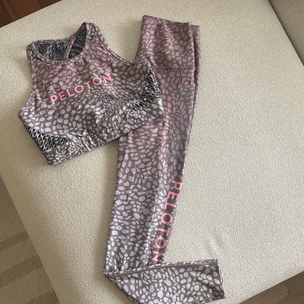 Peloton X Wear It to Heart Riverstone Leopard Matching Set